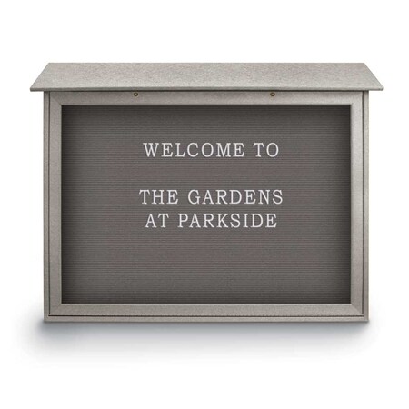 United Visual Products Indoor Enclosed Combo Board, 48"x36", White Frame/Blue & Cork UVCB4836W-BLUE-CORK